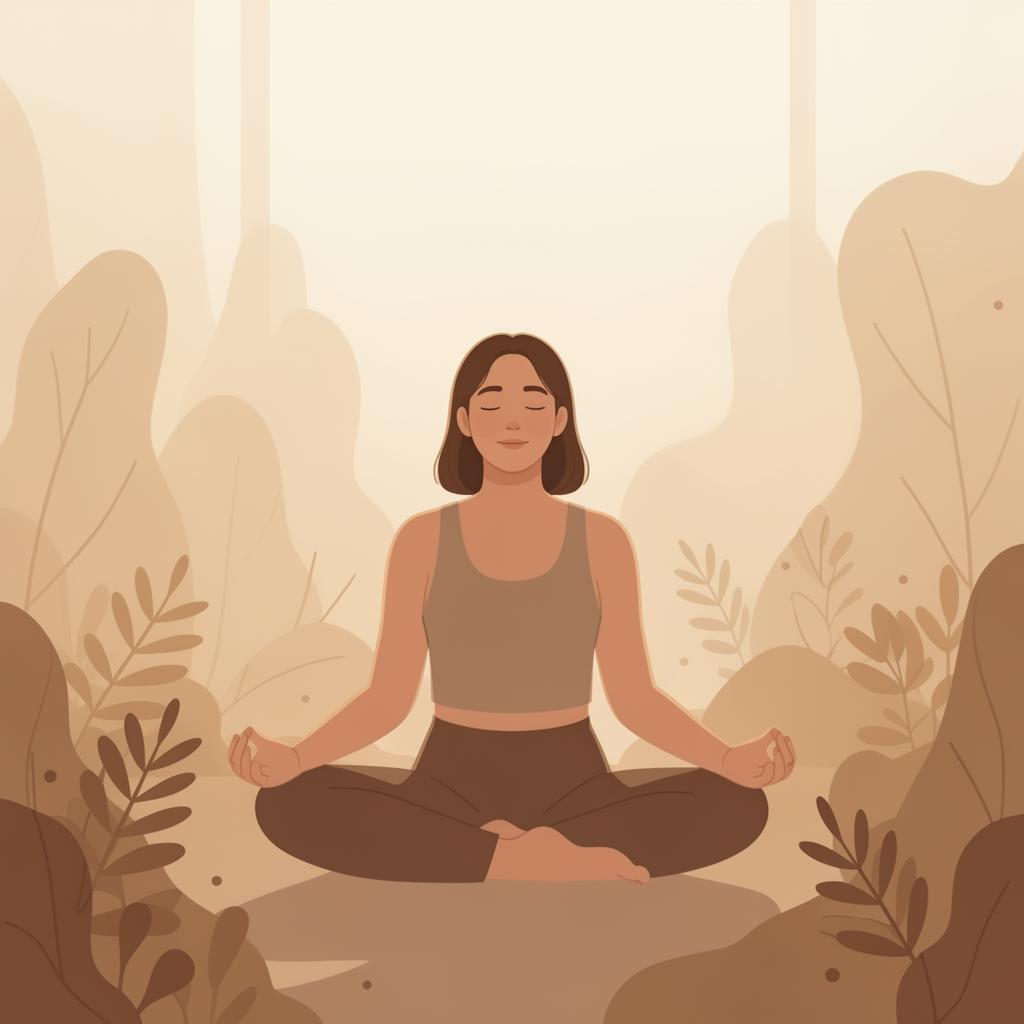 Peaceful wellness illustration